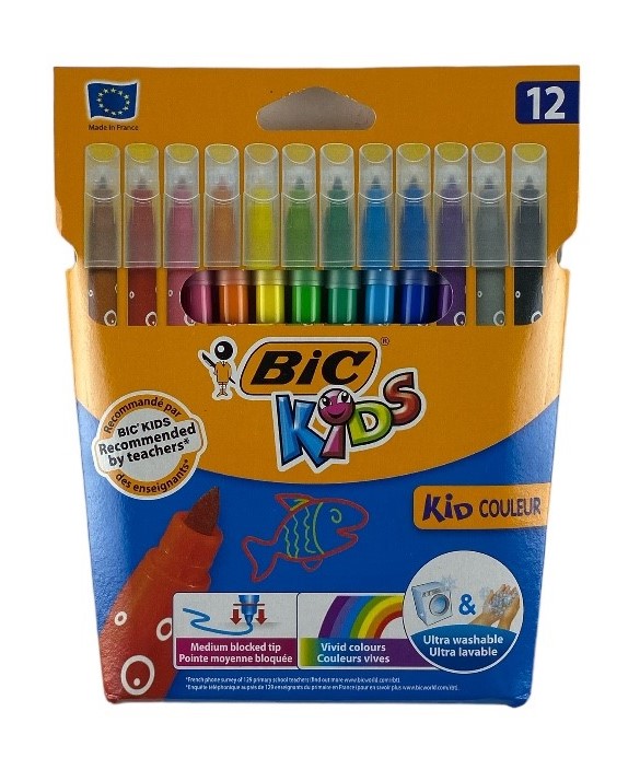 bic stiften 12 stuks kids kleuren medium ass promo