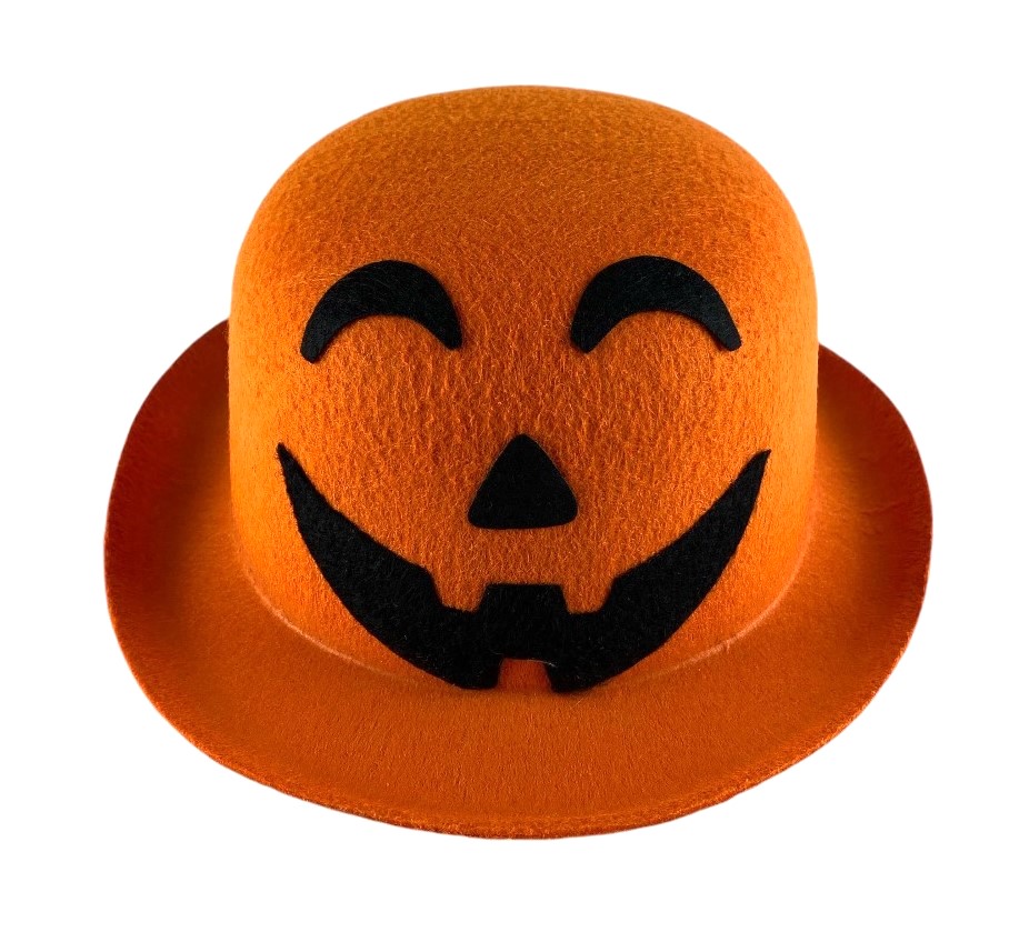 chapeau halloween orange-noir